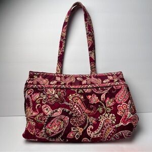 Vera Bradley Piccadilly Plum Magnetic Closure Double handle pocketbook